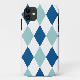 Blaues Diamant-Mosaikmuster Case-Mate iPhone Hülle