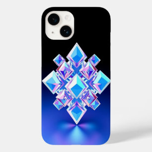 Blaues Diamant Muster - Leuchtende Emission Mobile Case-Mate iPhone 14 Hülle