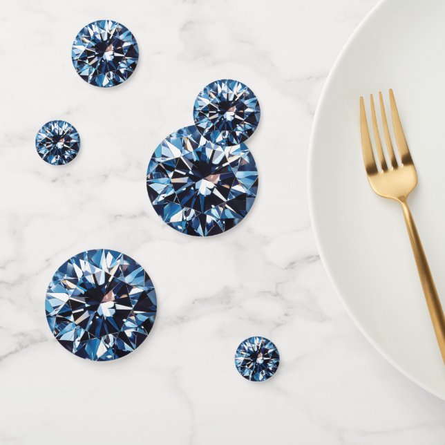 Blaues Diamantkristall-Muster Konfetti (Gruppe)