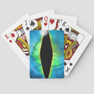 Blaues Drache-Auge Spielkarten