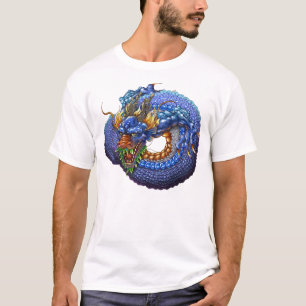 Blaues Drache-Shirt T-Shirt