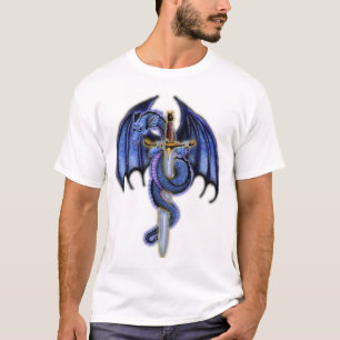 Blaues Drache-Shirt T-Shirt