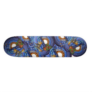 Blaues Drache-Skateboard Skateboard