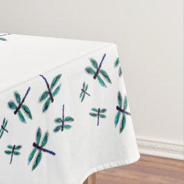 Blaues Dragonfly-Muster Tischdecke