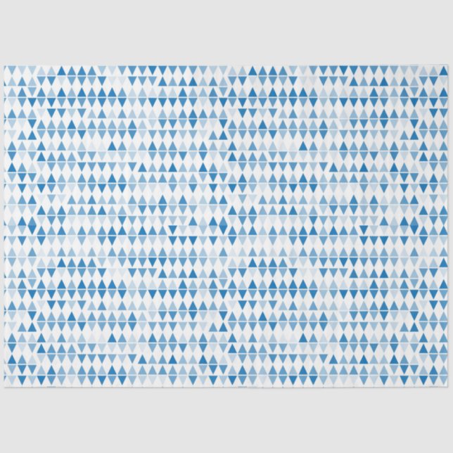 Blaues Dreieck Seidenpapier (Vorderseite)