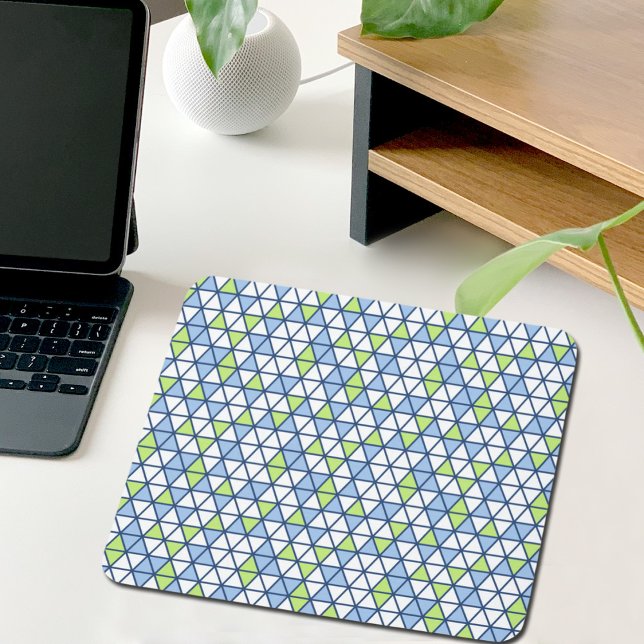 Blaues Dreiecke-Muster-Mauspad Mousepad (Von Creator hochgeladen)