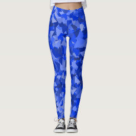 Blaues Dreieckmuster Leggings