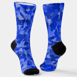 Blaues Dreieckmuster Socken