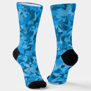 Blaues Dreieckmuster Socken