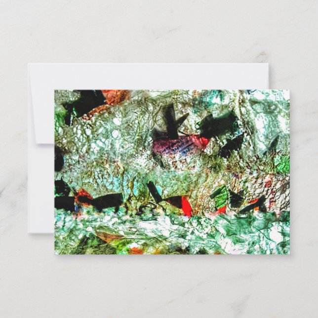 Blaues Dunkel abstrakte Einladung, Abstrakt blau i Einladung (Vorderseite)