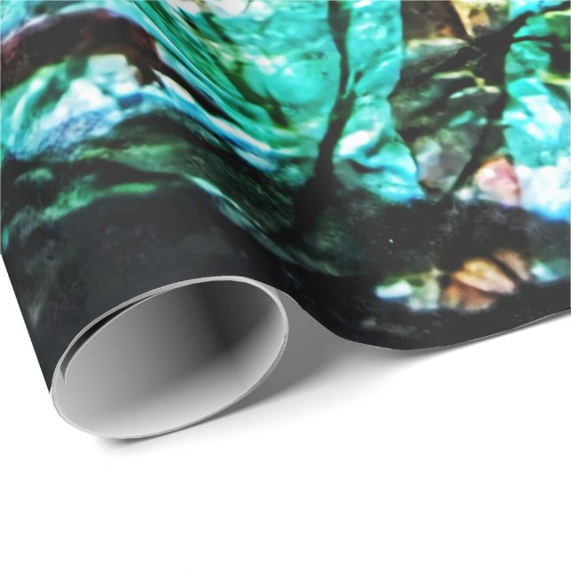 Blaues, dunkles abstraktes Verpackungspapier, Abst Geschenkpapier (Rolleneckpunkt)