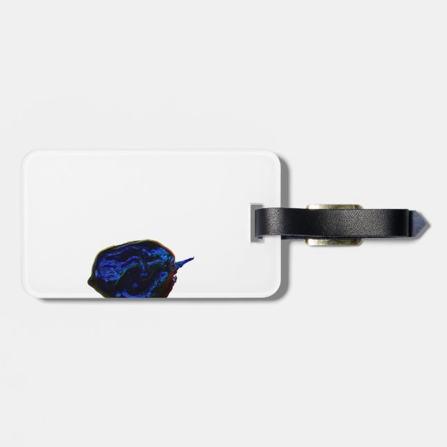 blaues dunkles des Pfeffers Bild unten Gepäckanhänger (Rückseite horizontal)