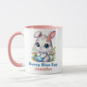 Blaues Ei vom Häschen Tasse