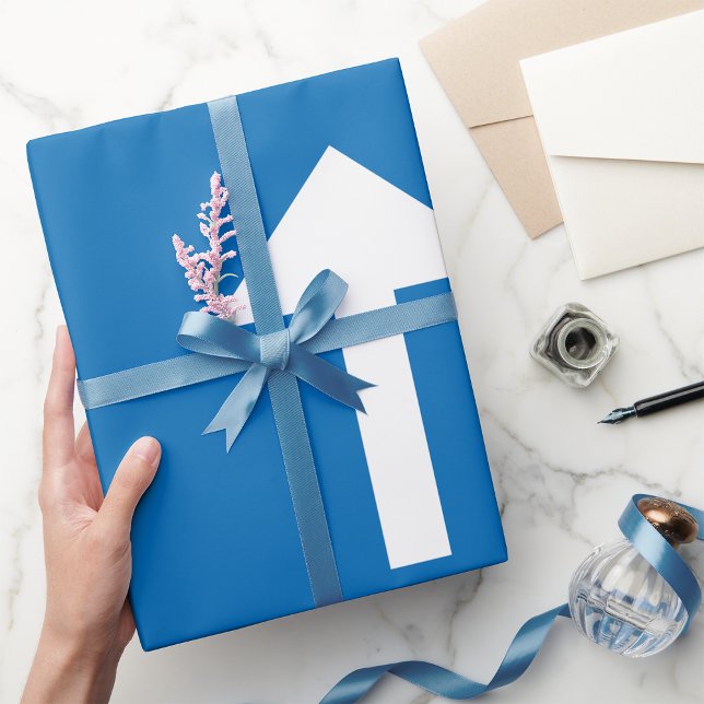 Blaues Einbahnstraßenzeichen Geschenkpapier (Von Creator hochgeladen)