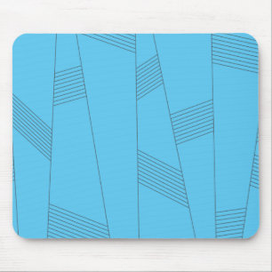 Blaues, einfaches, elegantes, abstraktes Linienmus Mousepad