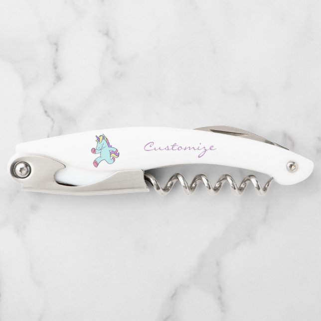 Blaues Einhorn, das Thunder_Cove laufen lässt Kellnermesser (Vorderseite)