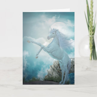 blaues Einhorn Karte