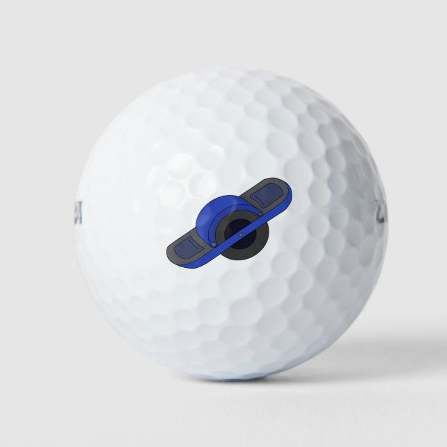 Blaues Einrad Golfball (Vorderseite)