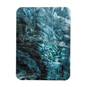 Blaues Eis einer Eishöhle, Island Magnet