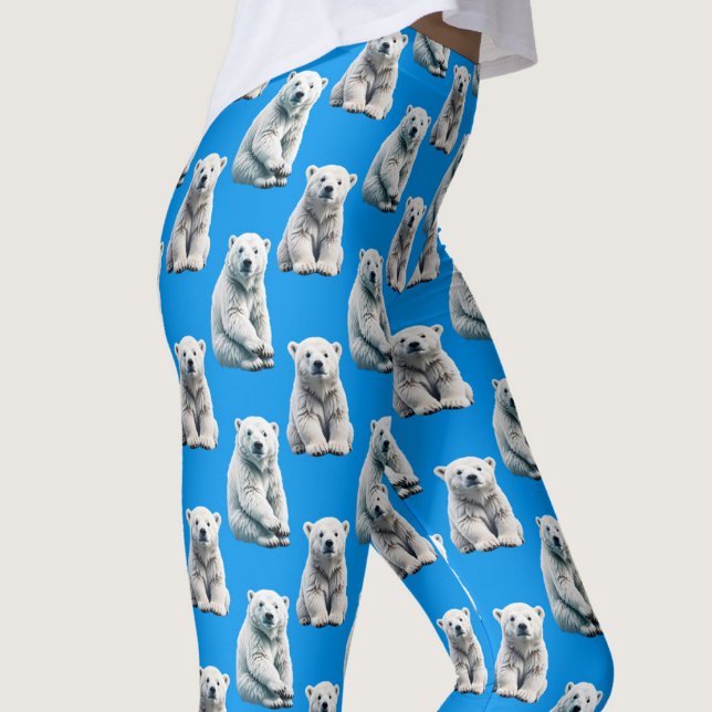 Blaues Eisbär-Musterdesign  Leggings (Von Creator hochgeladen)