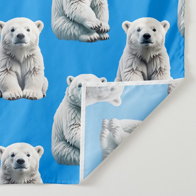 Blaues Eisbär-Musterdesign  Stoff (Von Creator hochgeladen)
