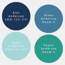 Blaues Eisen auf Kid's Labels