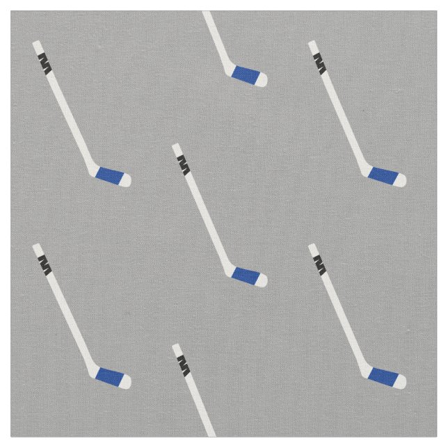 Blaues Eishockeymotiv Stoff (Nahaufnahme)