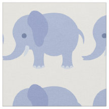 Blaues Elefant-Druck-Gewebe