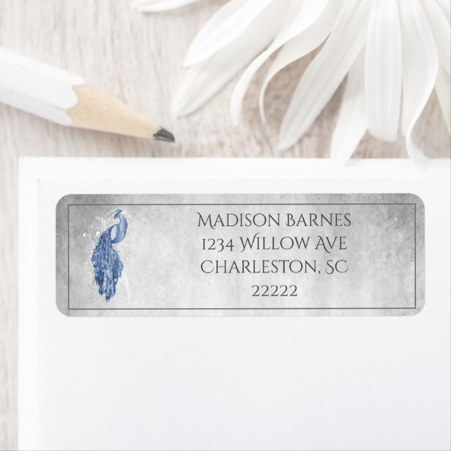 Blaues Elegantes Pfauensiegel (Insitu)