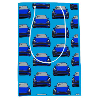 Blaues Elektrofahrzeug SUV Auto blau Mittlere Geschenktüte