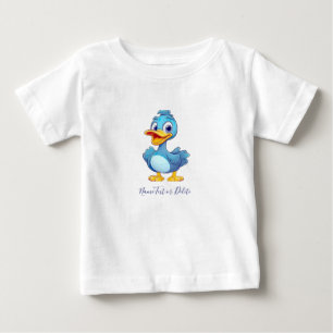 Blaues Enten-Baby-T-Shirt Baby T-shirt