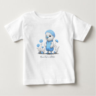 Blaues Enten-Baby-T-Shirt Baby T-shirt