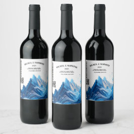 Blaues Etikett für Hochzeiten