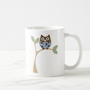 Blaues Eulen-Baby Tasse