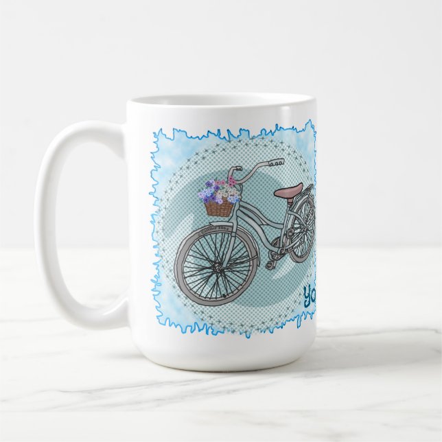 Blaues Fahrrad  Kaffeetasse (Links)