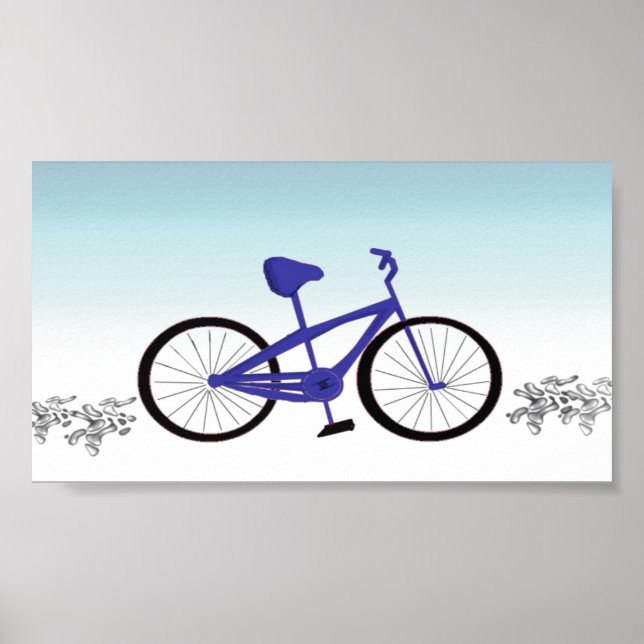 Blaues Fahrrad Poster (Vorne)