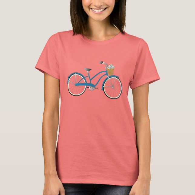Blaues Fahrrad T-Shirt (Vorderseite)