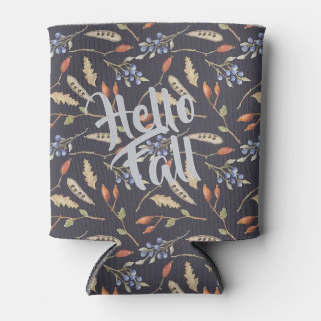 Blaues Fall-Waldland-Naturmuster Dosenkühler (Vorderseite)