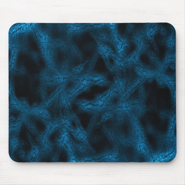 Blaues Fantasiemuster Mousepad (Vorne)