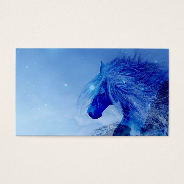 Blaues Fantasy-Pferd (Vorderseite)