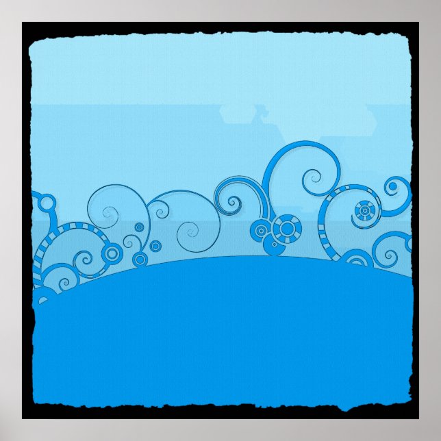 Blaues Fantasy-Poster Poster (Vorne)