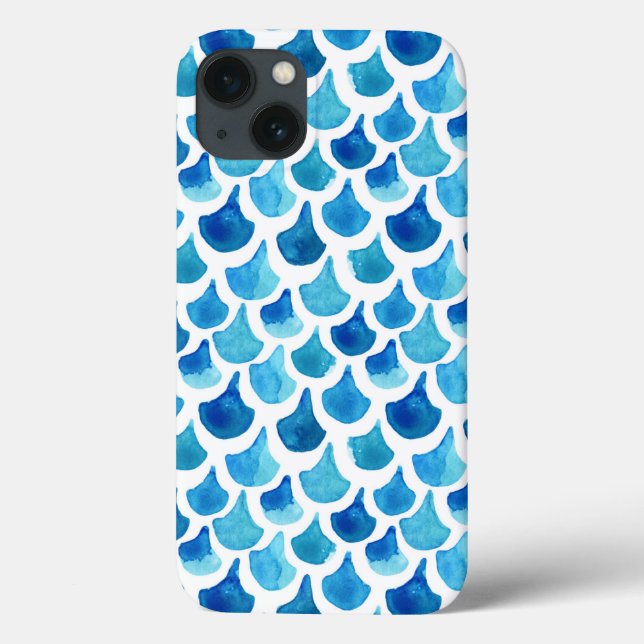 Blaues Farbmuster Case-Mate iPhone Hülle (Rückseite)