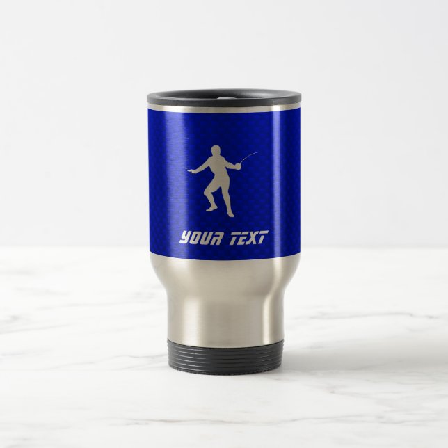 Blaues Fechten Reisebecher (Mittel)