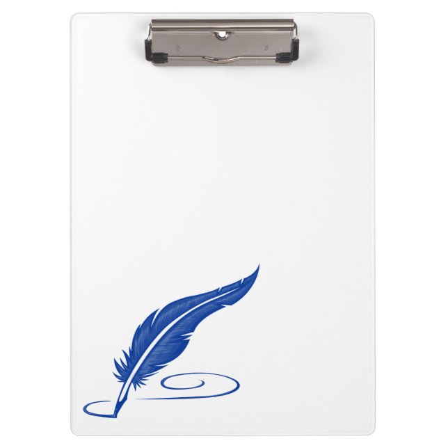 blaues Federklammer Klemmbrett (Vorderseite)