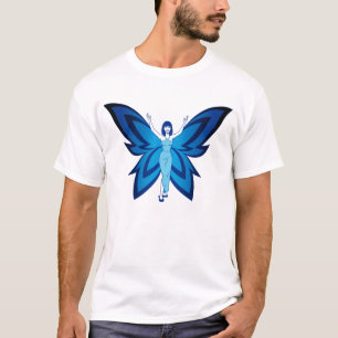 Blaues-Feenkleid für Männer T-Shirt