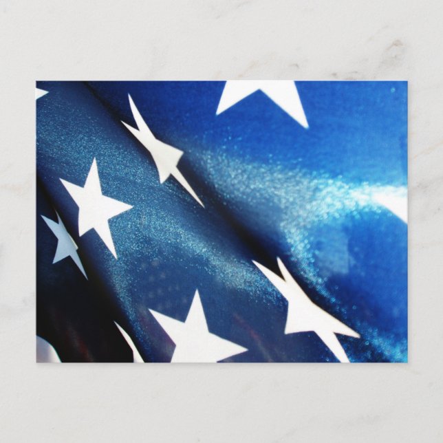 Blaues Feld Postkarte (Vorderseite)