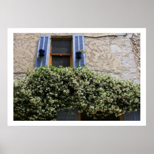 Blaues Fenster Poster