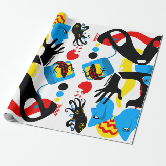 Blaues Fernsehen Geschenkpapier