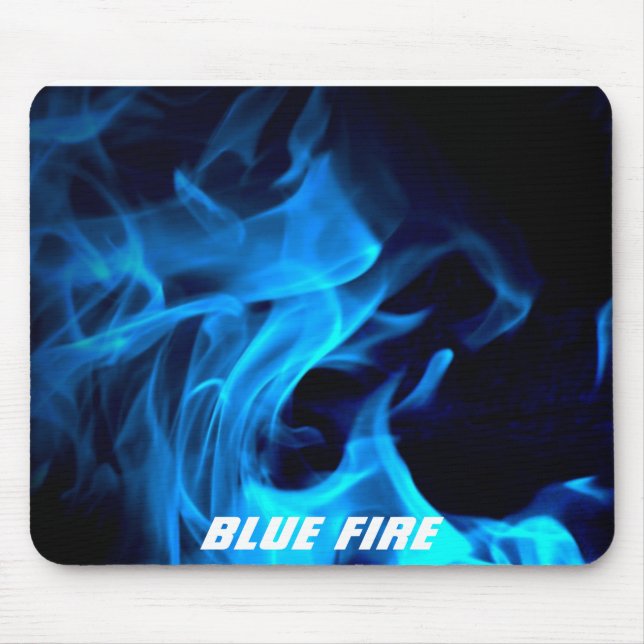 Blaues Feuer Mousepad (Vorne)