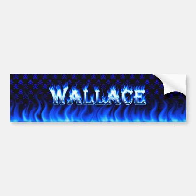 Blaues Feuer Wallaces und Autoaufkleber (Vorne)